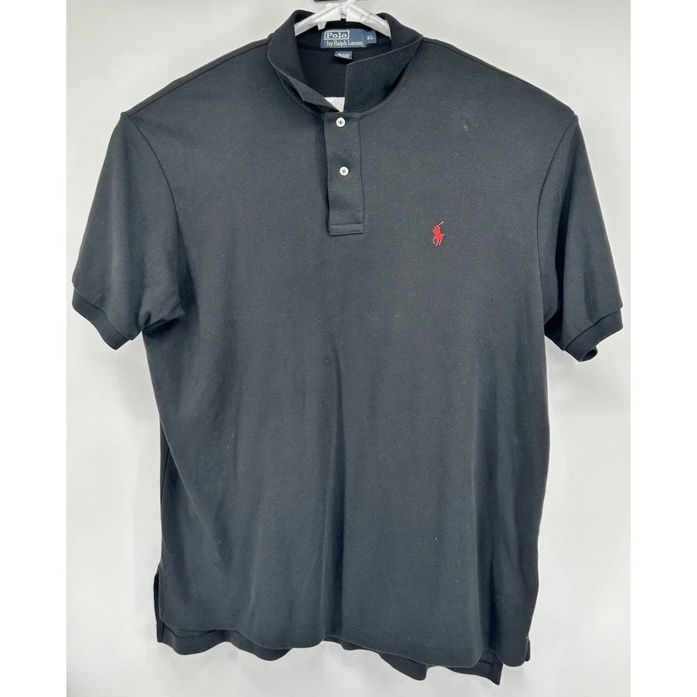 Polo‎ Ralph Lauren Short Sleeve Polo Shirt Black Men's Size XL